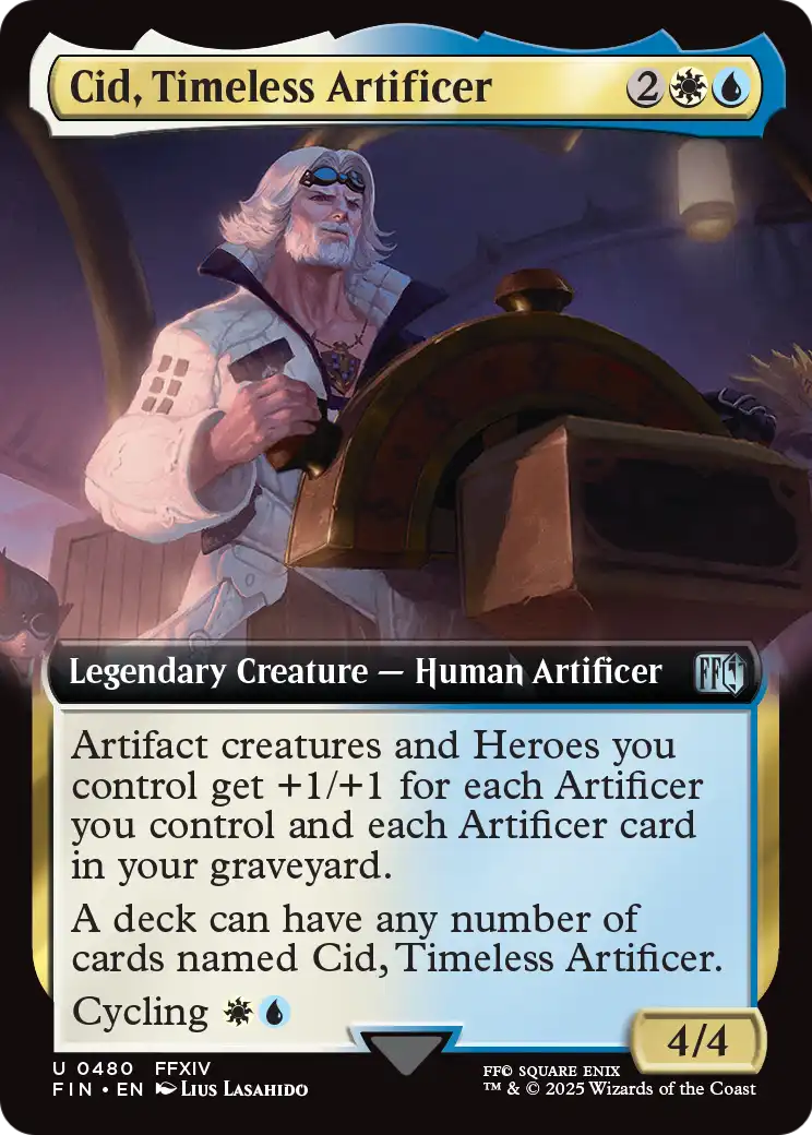 Cid, Timeless Artificer (Extended Art) (FIN-480) [FINAL FANTASY] Foil