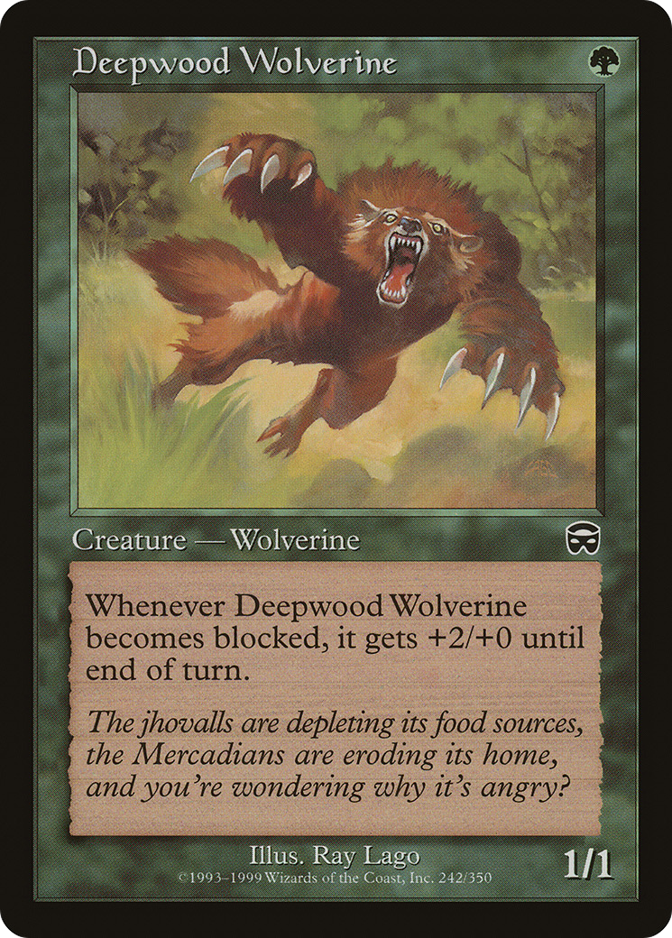 Deepwood Wolverine (MMQ-242) [Mercadian Masques]