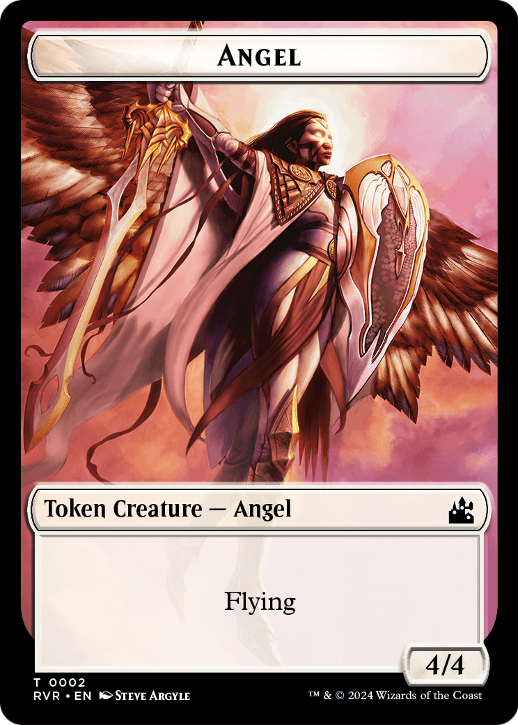 Angel (TRVR-002) [Ravnica Remastered Tokens] Foil