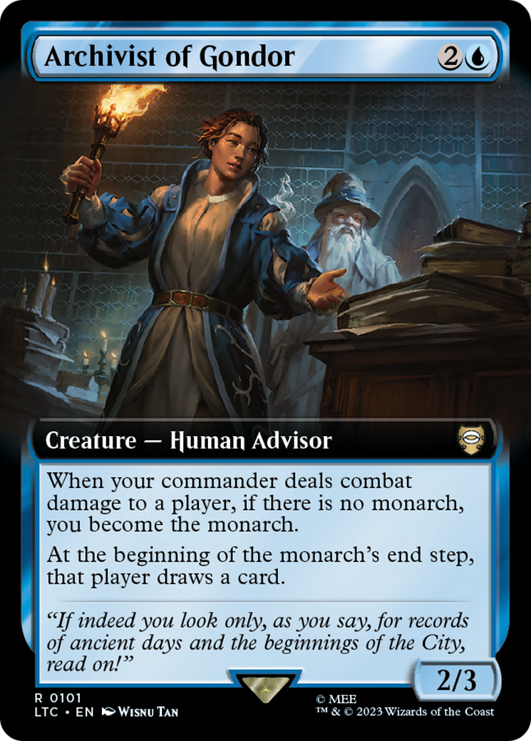Archivist of Gondor (Extended Art) (LTC-101) [Tales of Middle-earth Commander] Foil