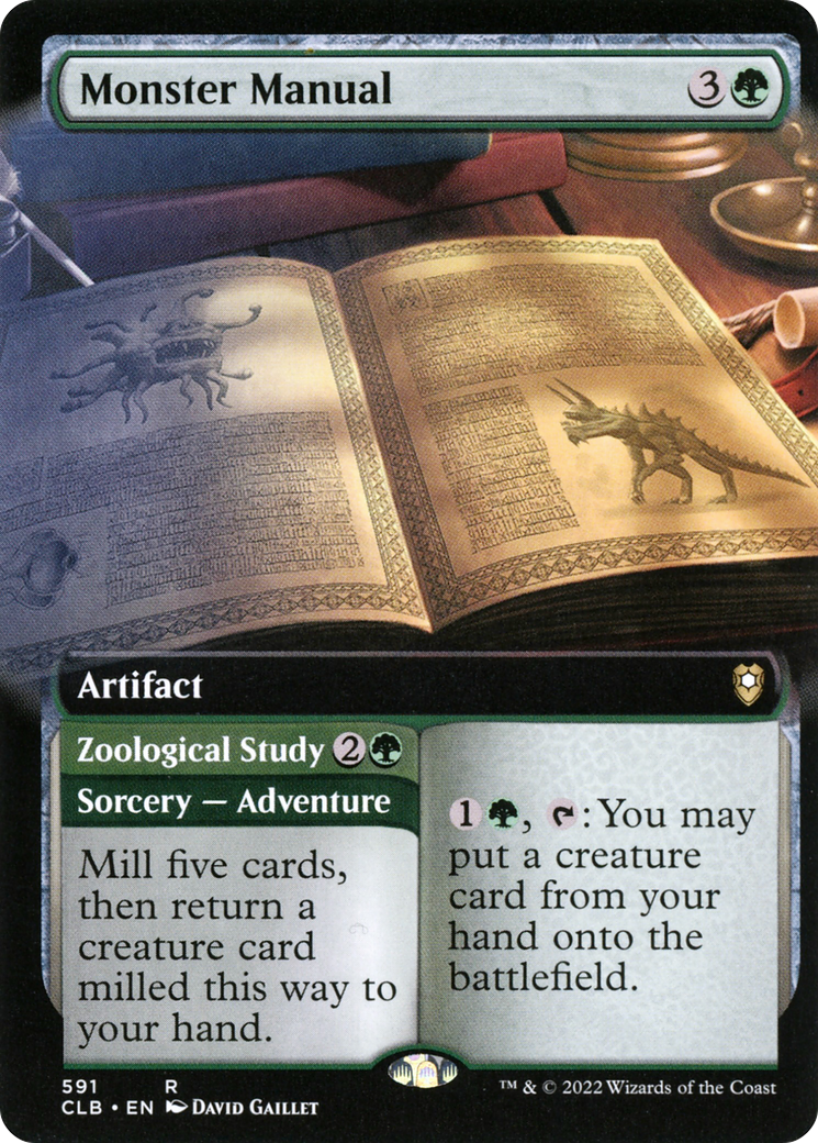 Monster Manual (Extended Art) (CLB-591) [Commander Legends: Battle for Baldur's Gate] Foil