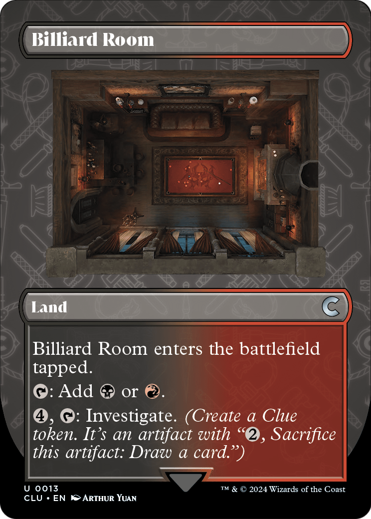 Billiard Room (Borderless) (CLU-013) [Ravnica: Clue Edition]