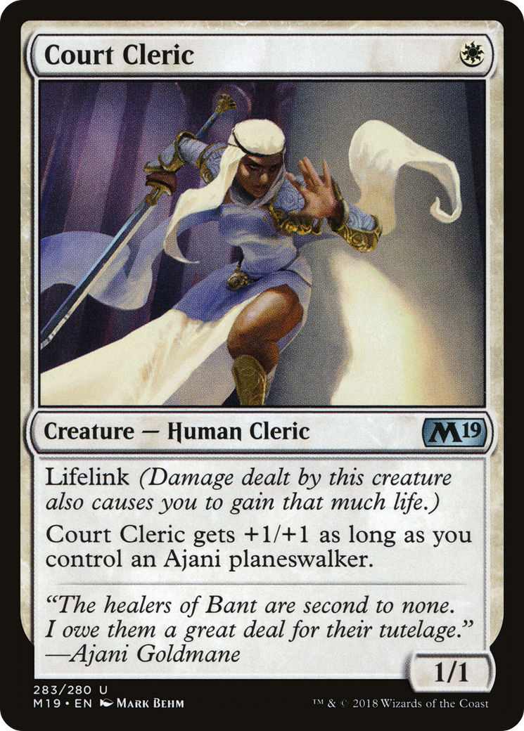 Court Cleric (M19-283) [Core Set 2019]
