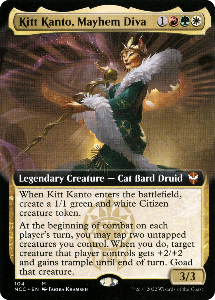 Kitt Kanto, Mayhem Diva (Extended Art) (NCC-104) [New Capenna Commander] Foil