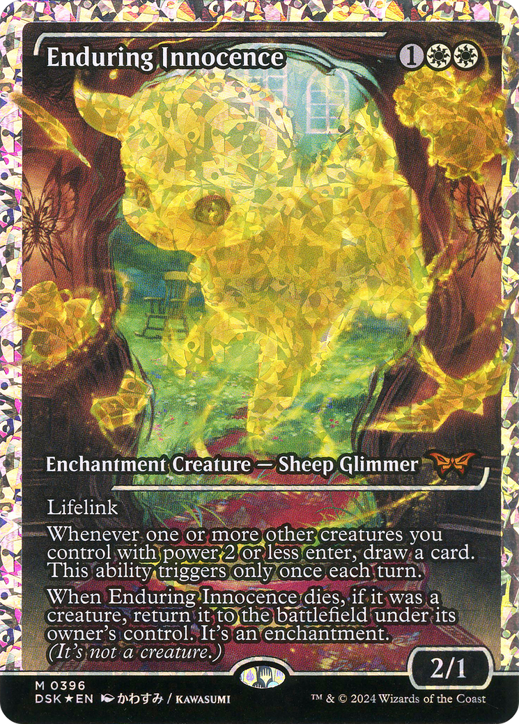 Enduring Innocence (Showcase) (Fracture Foil) (DSK-396) [Duskmourn: House of Horror] Foil