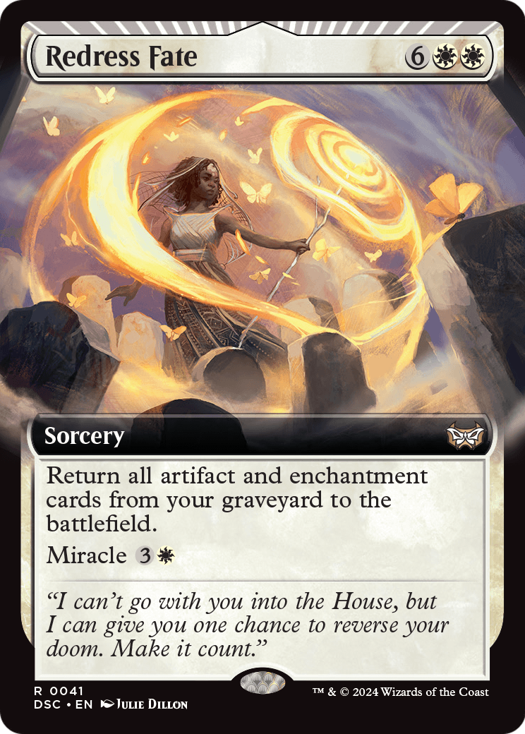 Redress Fate (Extended Art) (DSC-041) [Duskmourn: House of Horror Commander]