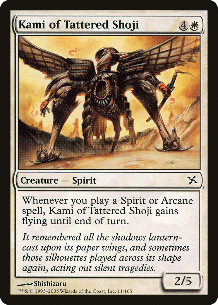 Kami of Tattered Shoji (BOK-011) [Betrayers of Kamigawa]
