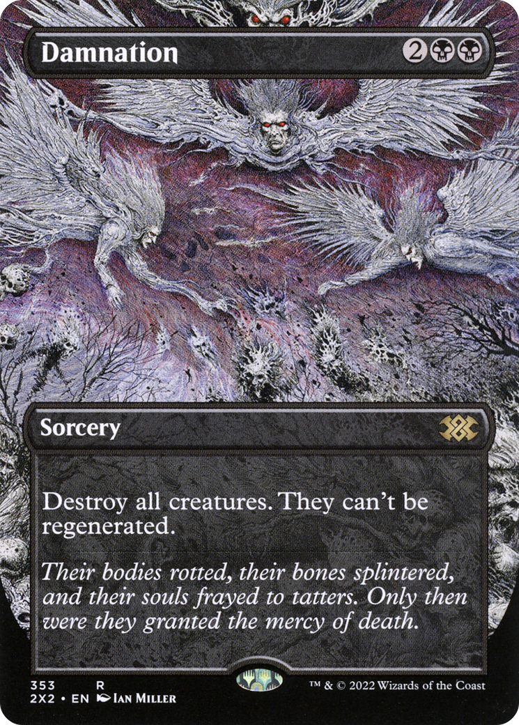 Damnation (Borderless) (2X2-353) [Double Masters 2022] Foil