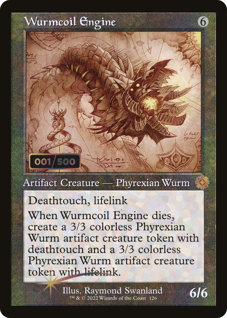 Wurmcoil Engine (Schematic) (Serial Numbered) (BRR-126) [The Brothers' War Retro Artifacts] Foil