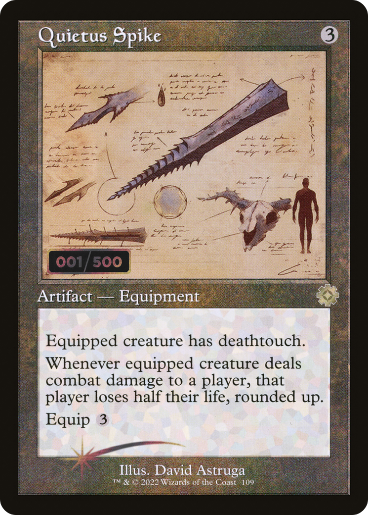 Quietus Spike (Schematic) (Serial Numbered) (BRR-109) [The Brothers' War Retro Artifacts] Foil