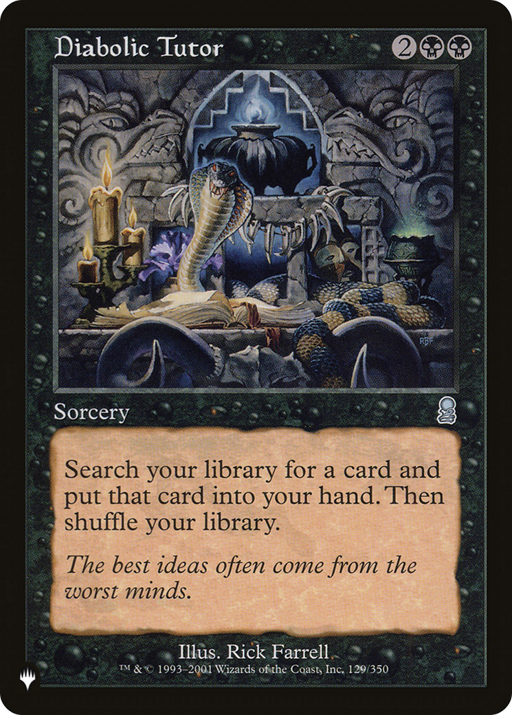 Diabolic Tutor (LIST-ODY-129) [The List]
