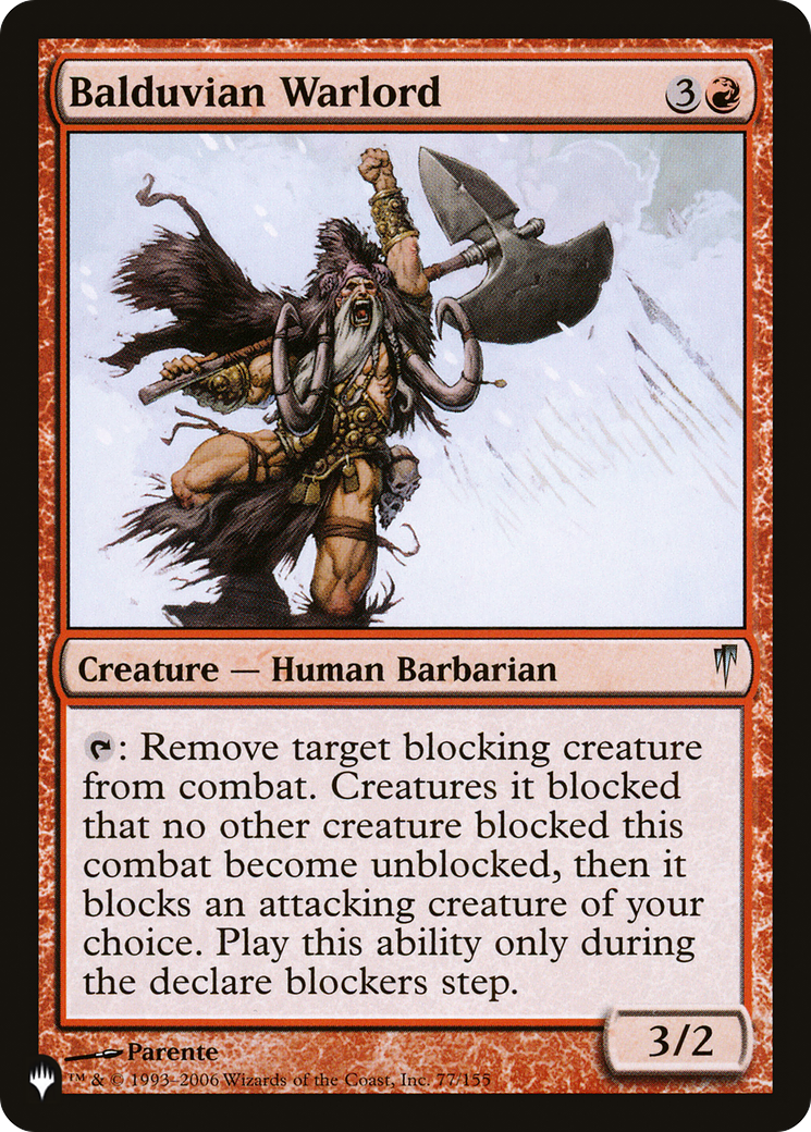 Balduvian Warlord (LIST-CSP-77) [The List]