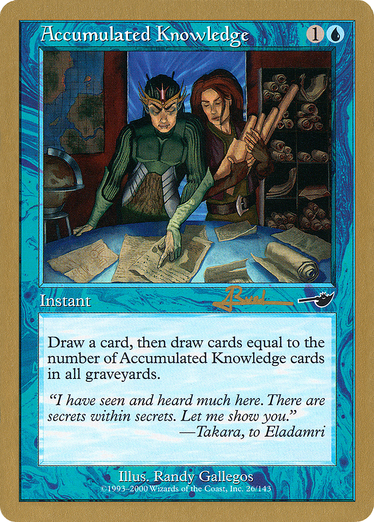 Accumulated Knowledge - 2001 Antoine Ruel (NMS) [World Championship Decks 2001]