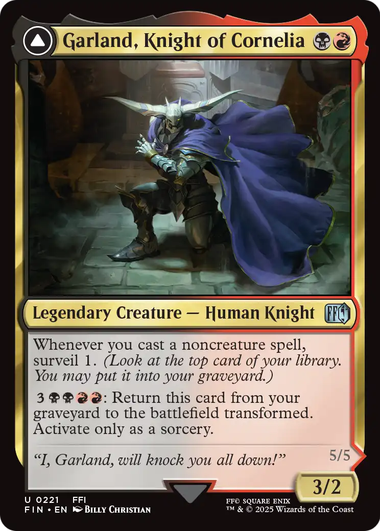 Garland, Knight of Cornelia (FIN-221) [FINAL FANTASY] Foil
