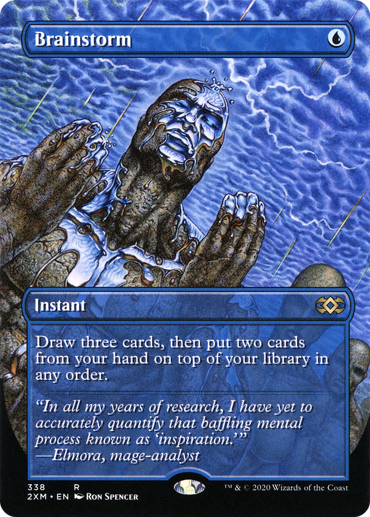 Brainstorm (Borderless) (2XM-338) [Double Masters] Foil