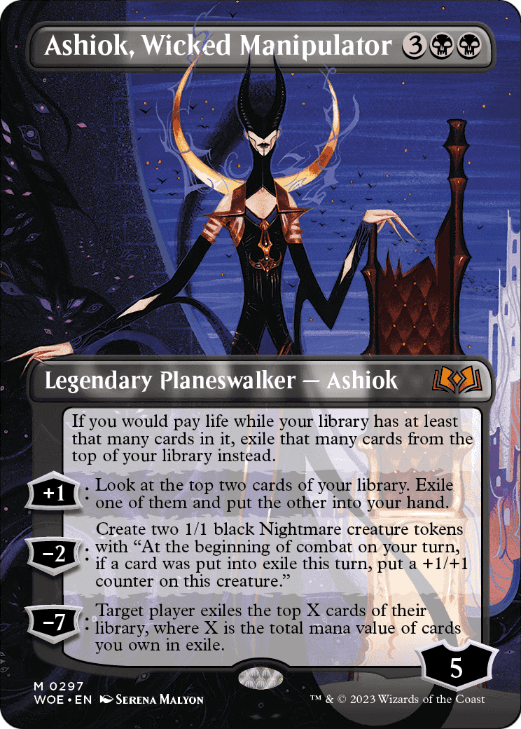 Ashiok, Wicked Manipulator (Borderless) (WOE-297) [Wilds of Eldraine]