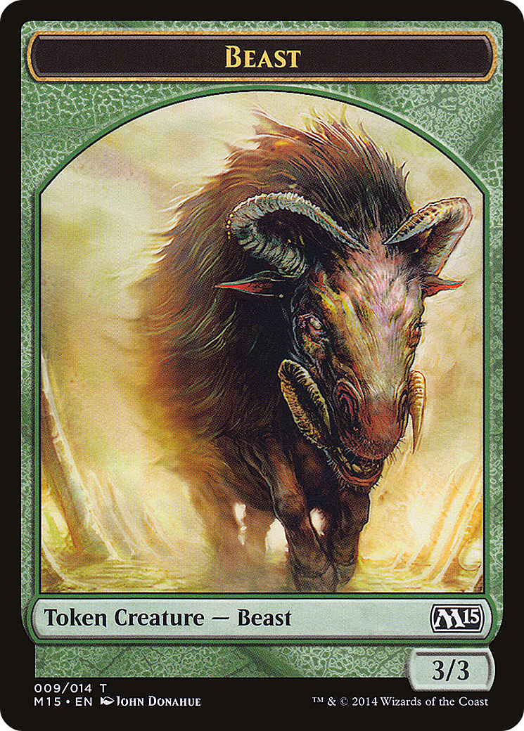 Beast Token (Green) (M15-009) [Magic 2015 Tokens]