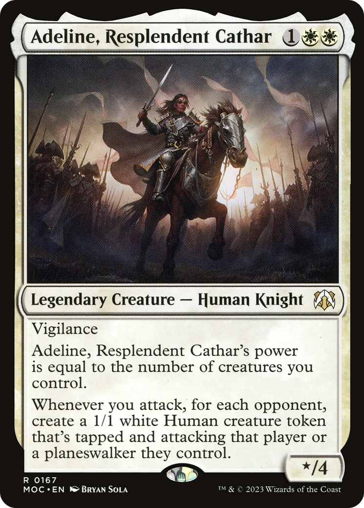 Adeline, Resplendent Cathar (MOC-167) [March of the Machine Commander]