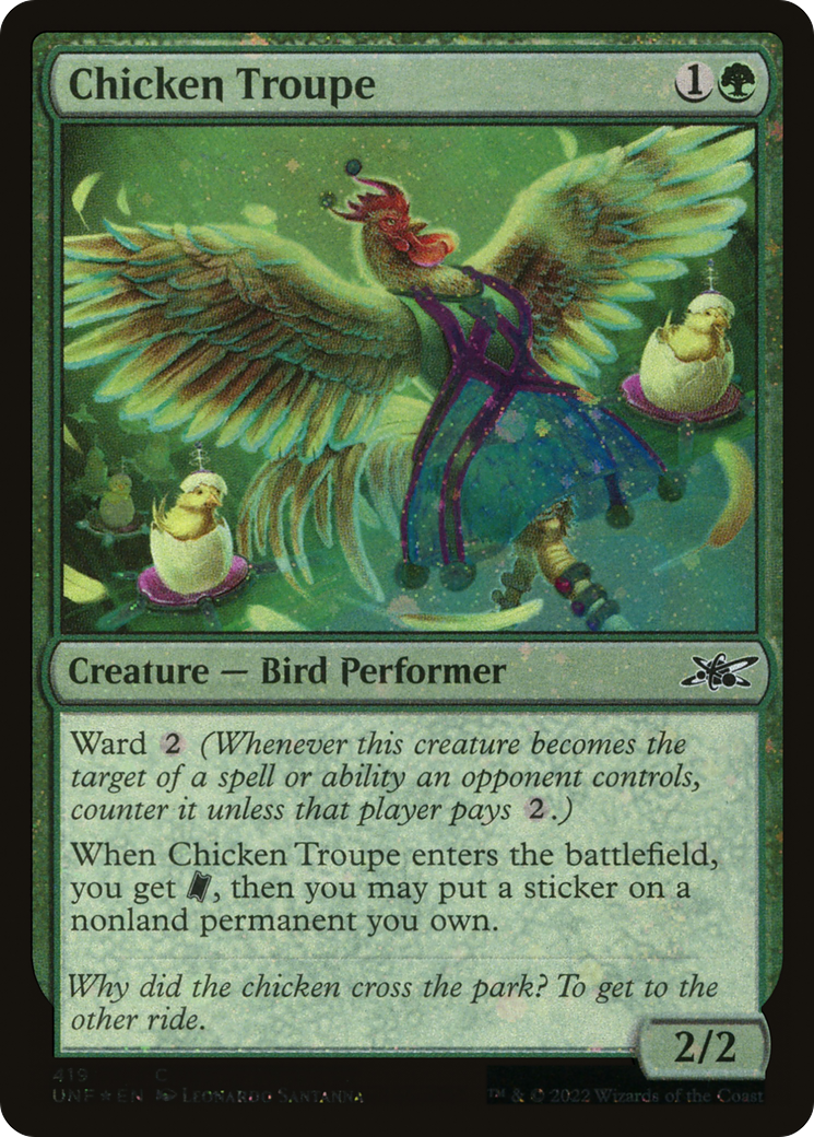 Chicken Troupe (Galaxy Foil) (UNF-419) [Unfinity] Foil