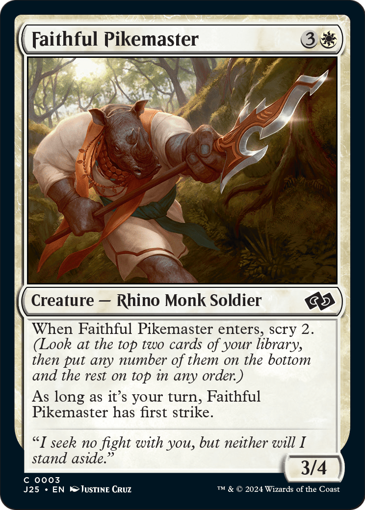 Faithful Pikemaster (J25-003) [Foundations Jumpstart]