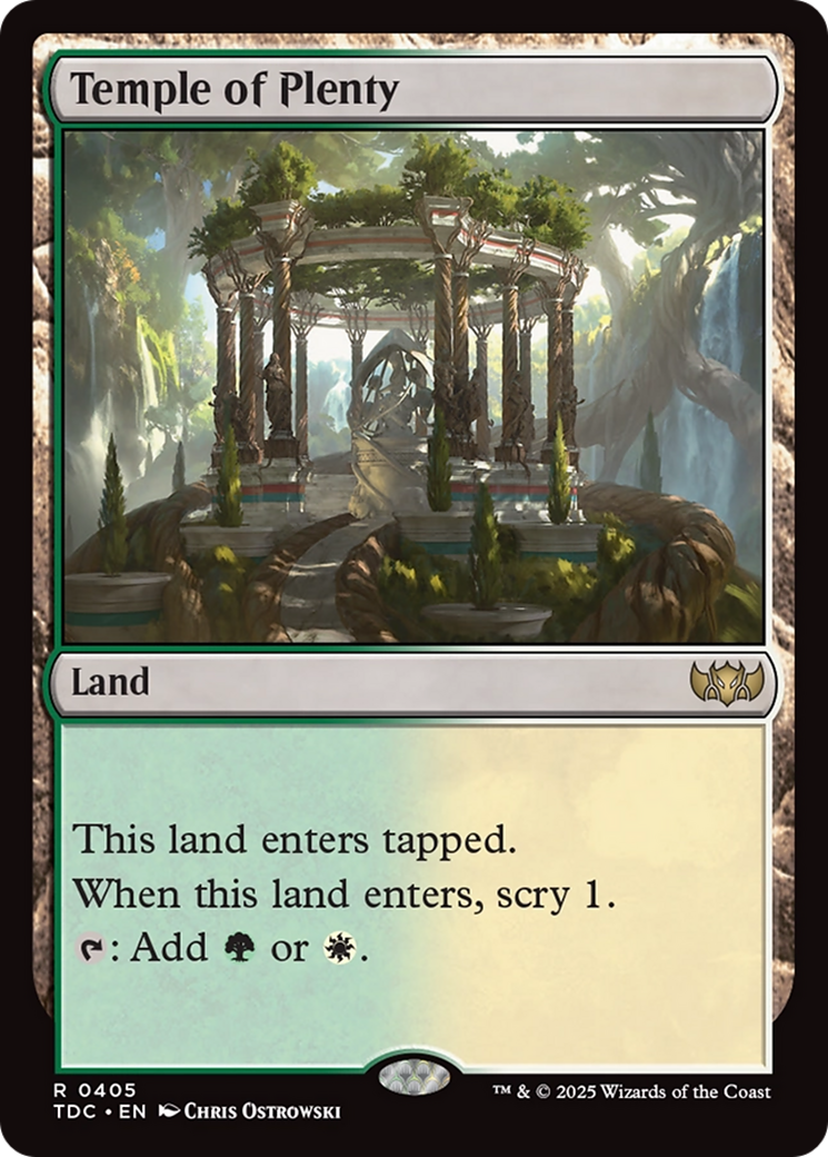 Temple of Plenty (TDC-405) [Commander: Tarkir: Dragonstorm]