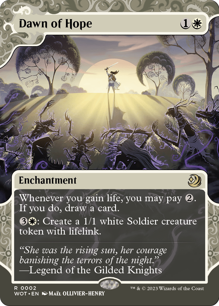 Dawn of Hope (WOT-002) (Showcase) (Borderless) [Wilds of Eldraine: Enchanting Tales]