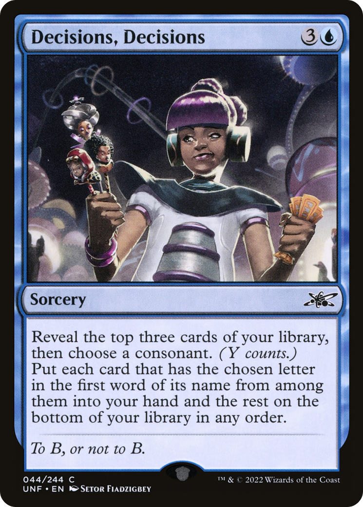 Decisions, Decisions (UNF-044) [Unfinity] Foil