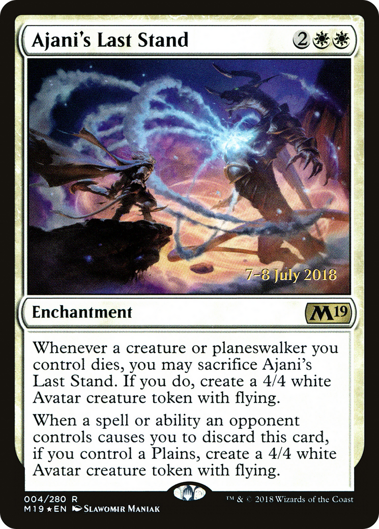 Ajani's Last Stand (PRE-04S) [Core Set 2019 Promos] Foil
