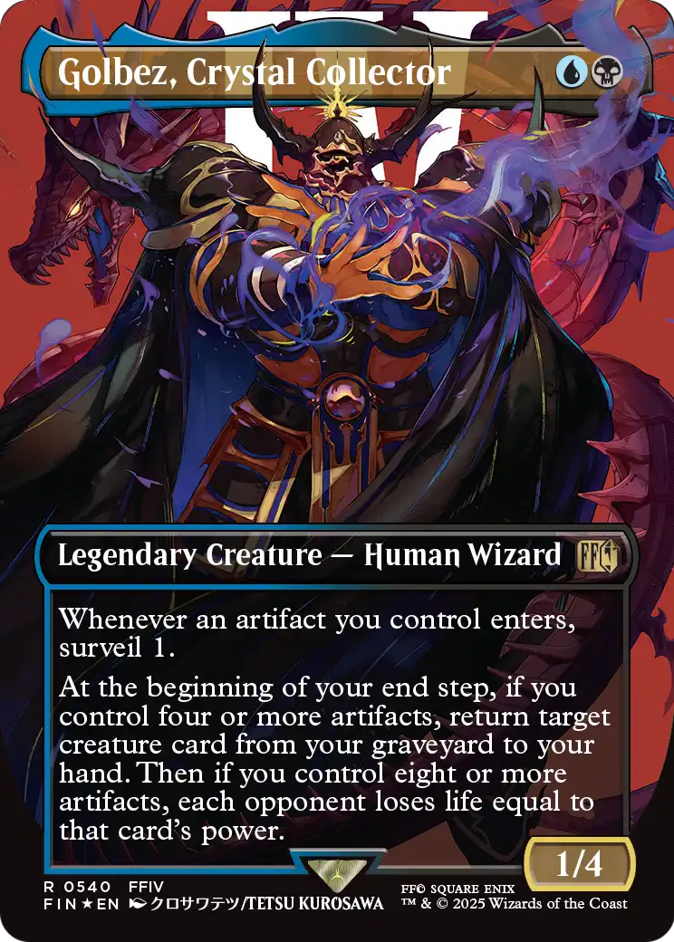 Golbez, Crystal Collector (Borderless) (Surge Foil) (FIN-540) [FINAL FANTASY] Foil
