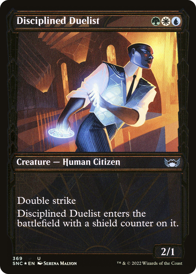 Disciplined Duelist (Gilded Foil) (SNC-369) (Showcase) [Streets of New Capenna] Foil