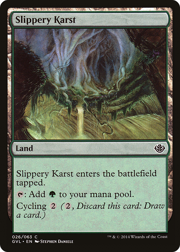Slippery Karst [Duel Decks Anthology: Garruk vs. Liliana]