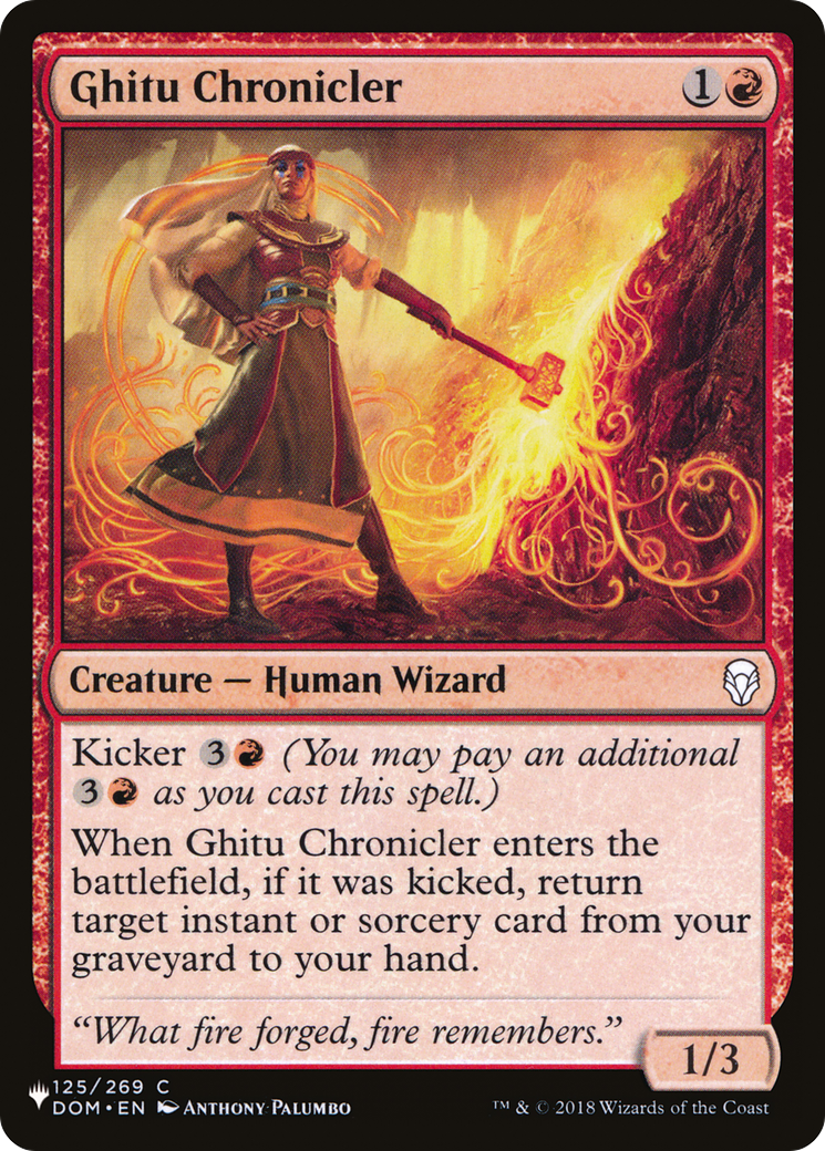 Ghitu Chronicler (LIST-DOM-125) [The List]