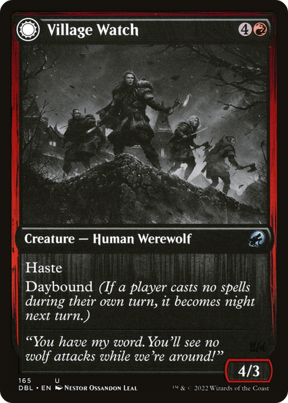 Village Watch (DBL-165) [Innistrad: Double Feature] Foil