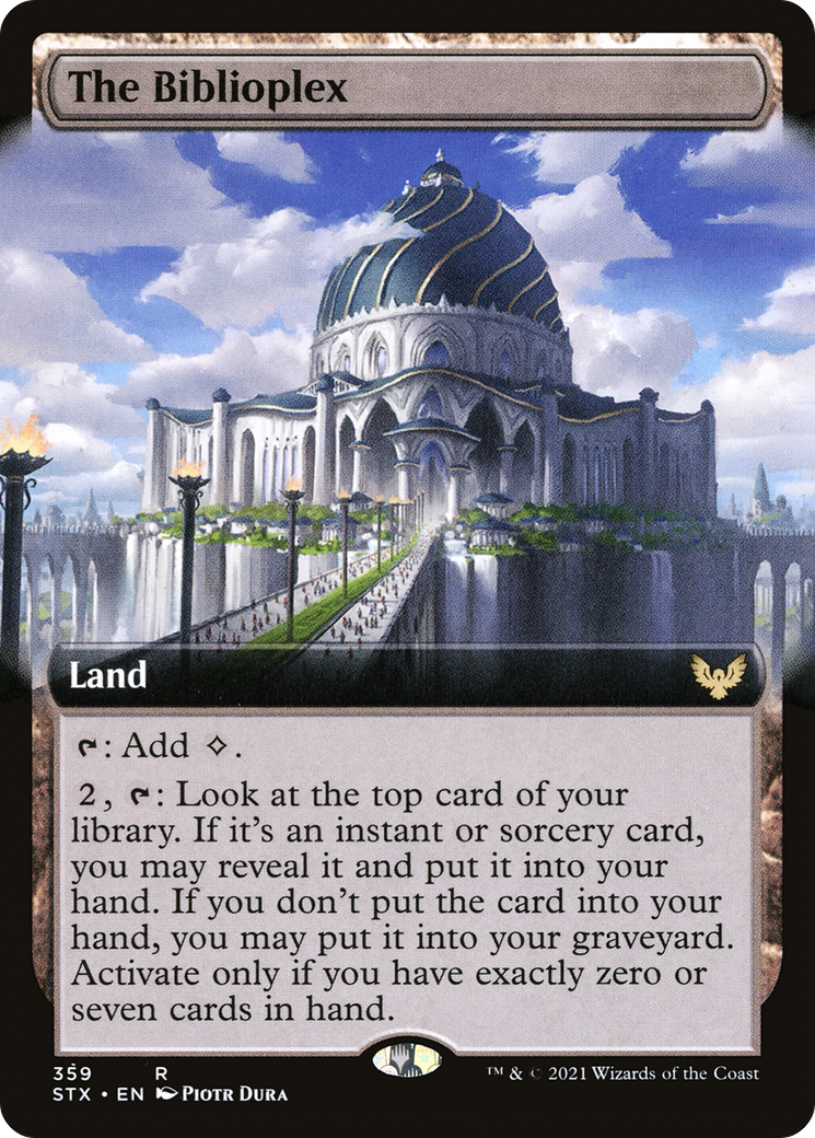 The Biblioplex (Extended Art) (STX-359) [Strixhaven: School of Mages] Foil