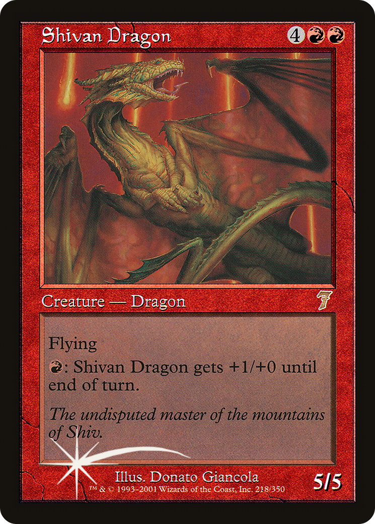 Shivan Dragon (7ED-218★) [7th Edition]