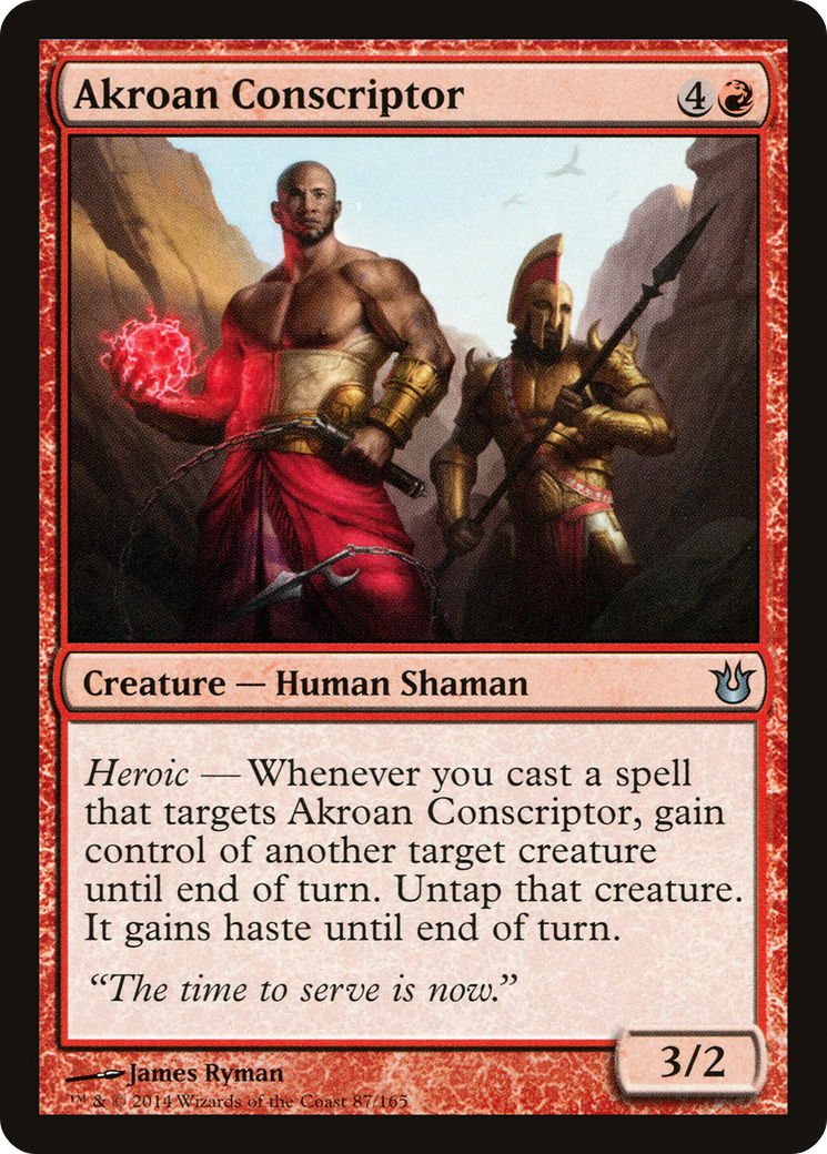 Akroan Conscriptor (BNG-087) [Born of the Gods] Foil