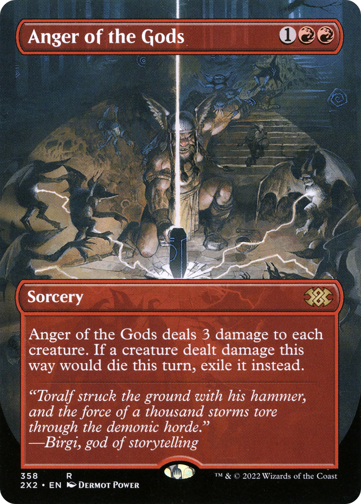 Anger of the Gods (Borderless) (2X2-358) [Double Masters 2022] Foil