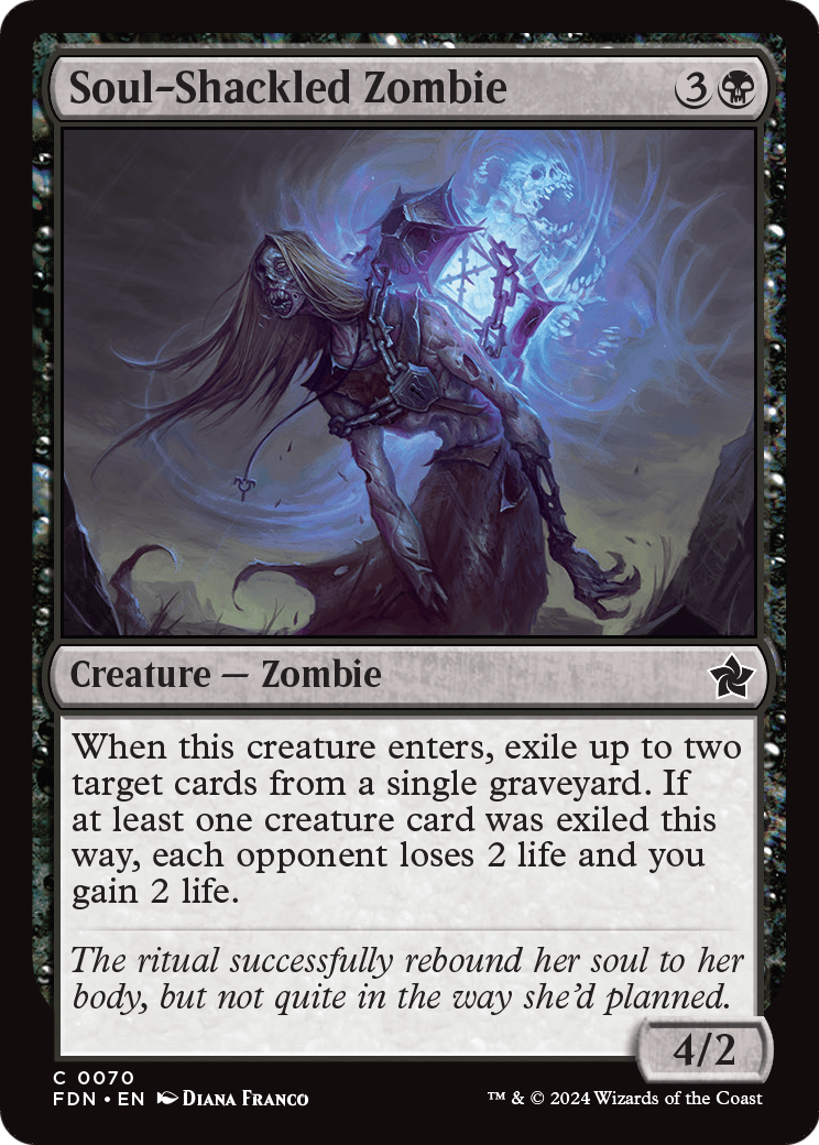 Soul-Shackled Zombie (FDN-070) [Foundations] Foil