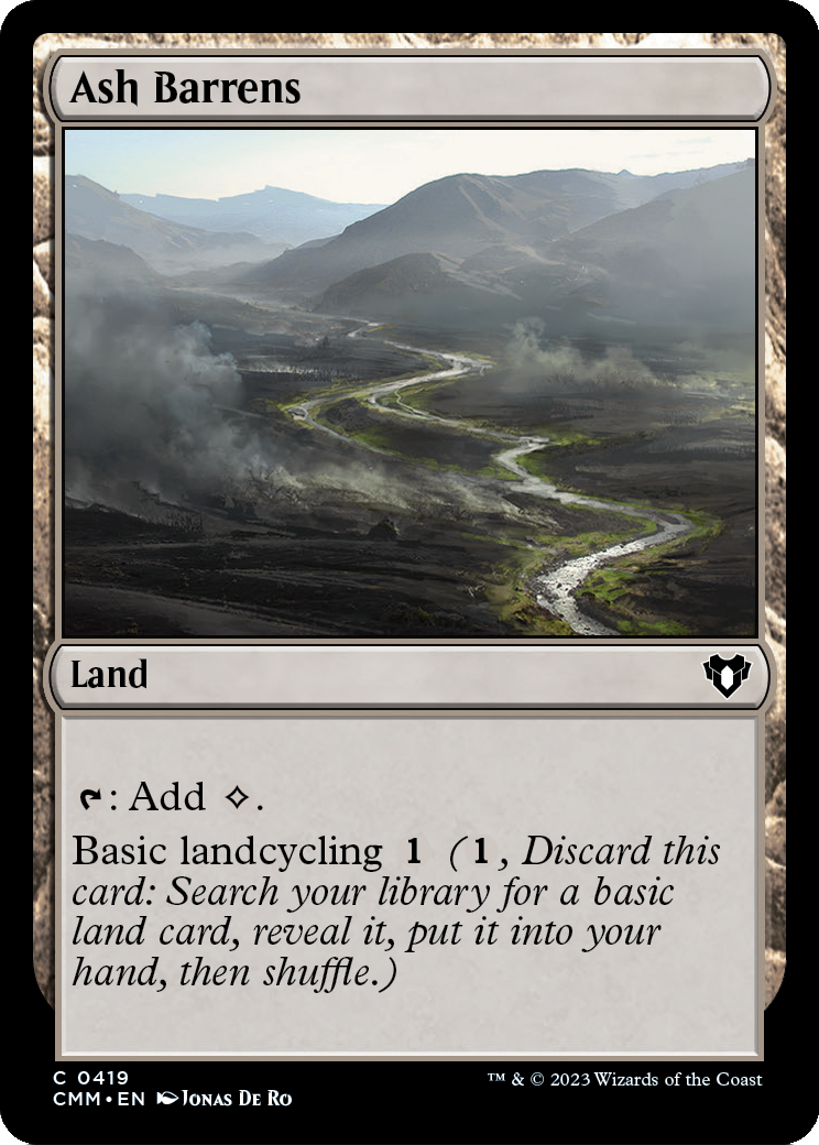 Ash Barrens (CMM-419) [Commander Masters] Foil