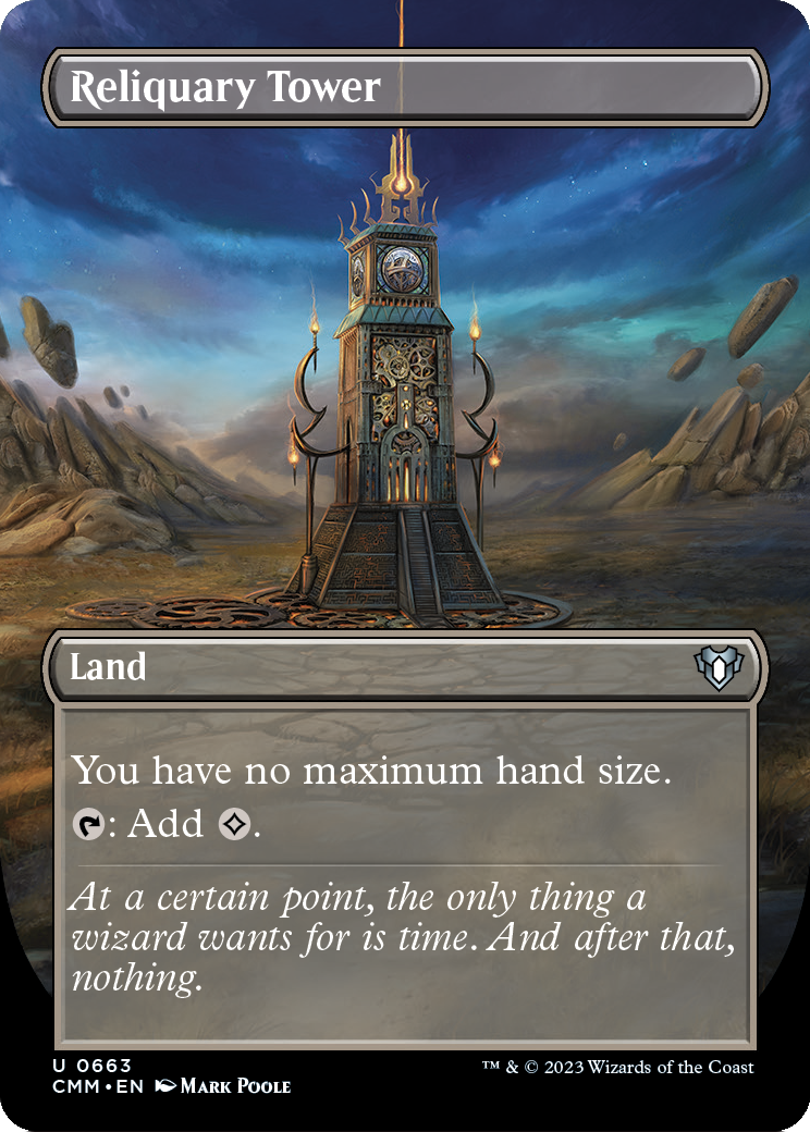 Reliquary Tower (Borderless) (CMM-663) [Commander Masters] Foil
