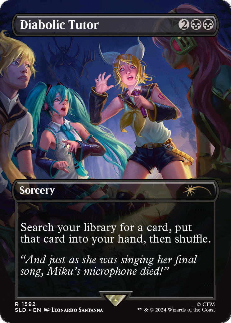 Diabolic Tutor (SLD-1592) (Borderless) [Secret Lair Drop]
