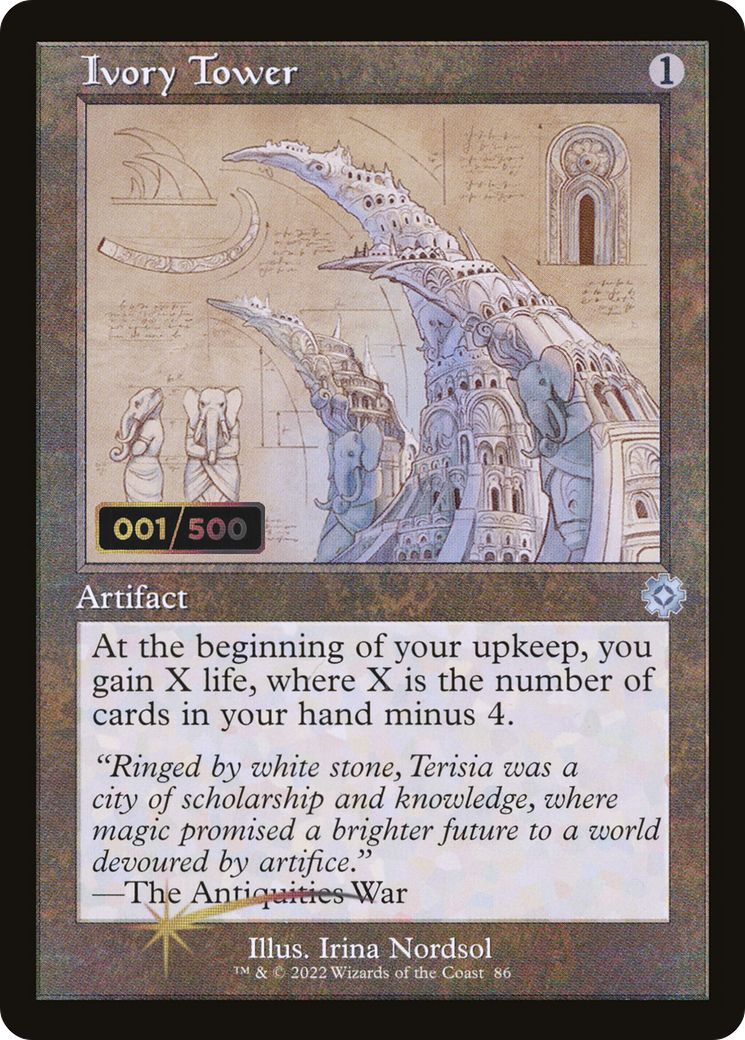 Ivory Tower (Schematic) (Serial Numbered) (BRR-086) [The Brothers' War Retro Artifacts] Foil