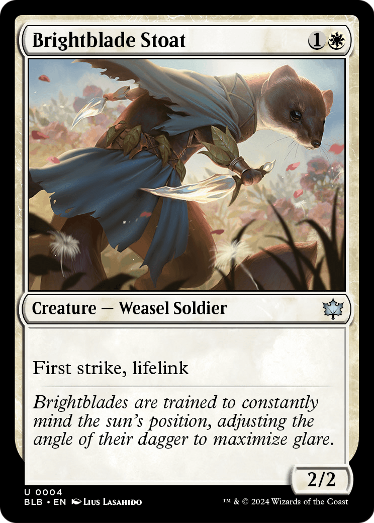 Brightblade Stoat (BLB-004) [Bloomburrow] Foil