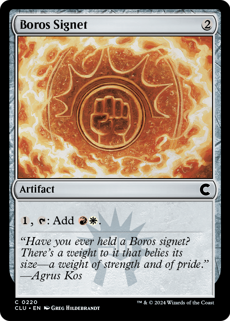 Boros Signet (CLU-220) [Ravnica: Clue Edition]