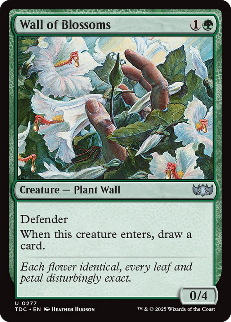 Wall of Blossoms (TDC-277) [Commander: Tarkir: Dragonstorm]