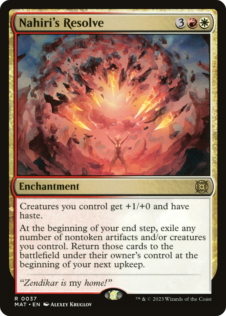 Nahiri's Resolve (MAT-037) [March of the Machine: The Aftermath] Foil