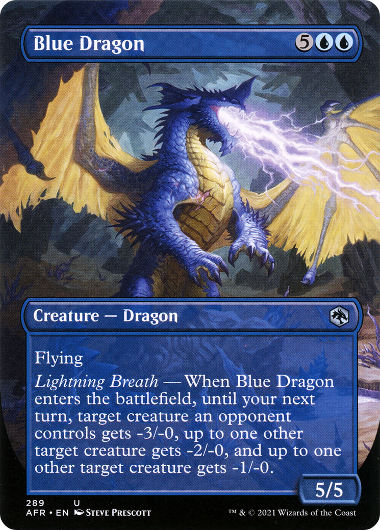 Blue Dragon (Borderless) (AFR-289) [Adventures in the Forgotten Realms] Foil