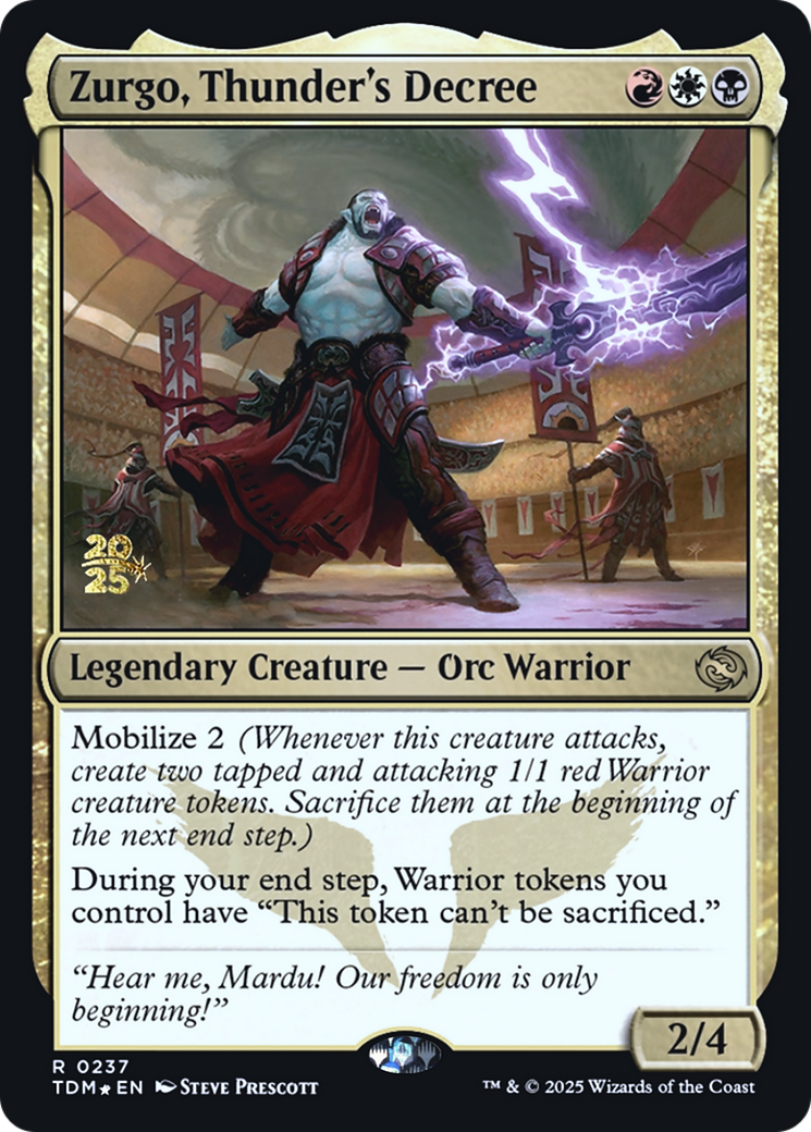 Zurgo, Thunder's Decree (PRE-237) [Prerelease Cards] Foil