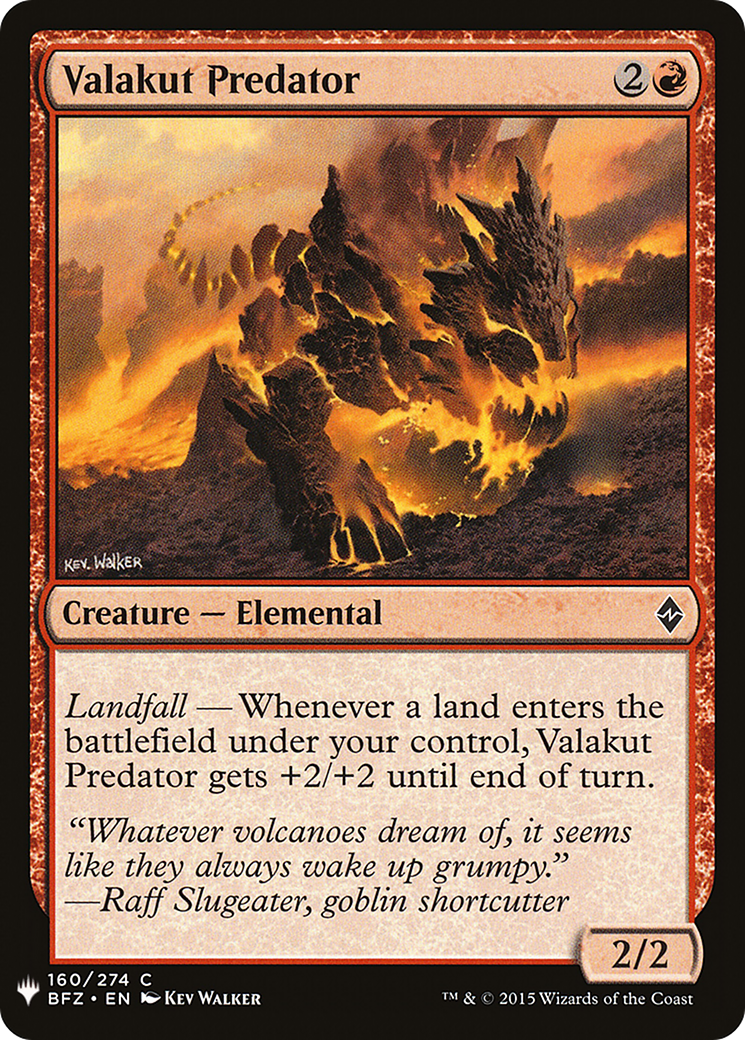 Valakut Predator (LIST-BFZ-160) [The List]