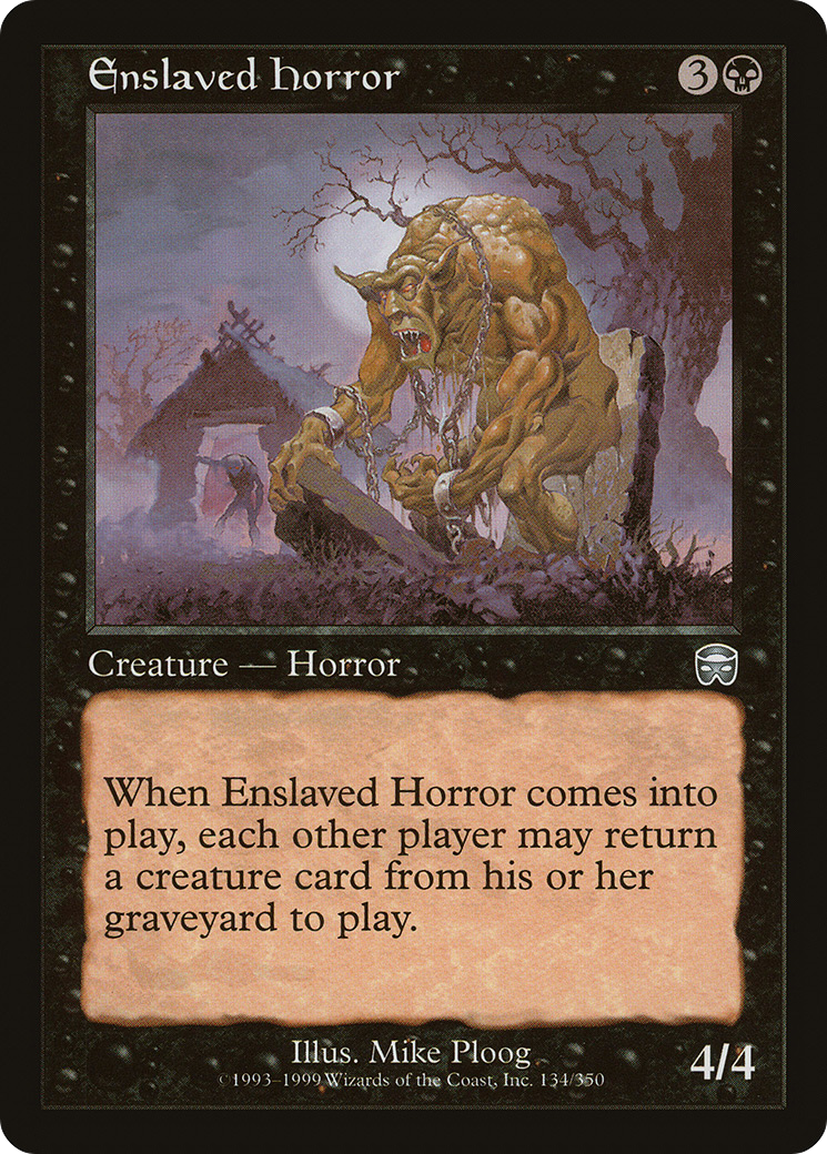 Enslaved Horror (MMQ-134) [Mercadian Masques] Foil